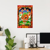 五 佛 與 財 神LINEAGE 5 BUDDHA YELLOW JAMBHALA Poster (Heimbüro)
