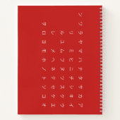 五 十 音(タ ナ ら abJN) Notizblock (Rückseite)