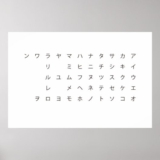 五 十 音(タ) POSTER (Vorne)
