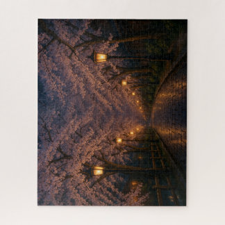 京都・夜桜の並木道 / Kyoto Nighttime Cherry‐Blossom Avenue Puzzle