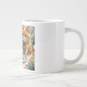 「仲良し猫の寿司時間(Cat Friends' Sushi Time)」 Jumbo-Tasse (Rechts)