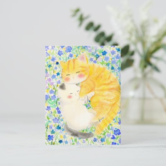 仲良し FEIERTAGSPOSTKARTE (Stehend Vorderseite)