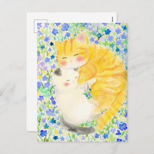 仲良し FEIERTAGSPOSTKARTE (Vorne/Hinten)