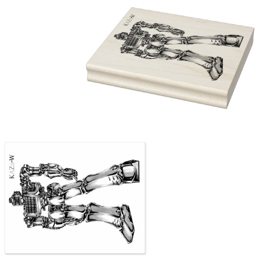 作品番号00001 「灼熱!!電気ストーブロボ」 GUMMISTEMPEL (Stempel)