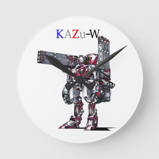 作品番号00010 「高出力荷粒子砲3連装2基装備の砲兵機」 RUNDE WANDUHR (Vorderseite)