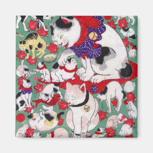 作 者 不 Katzen, Autor unbekannt Magnet