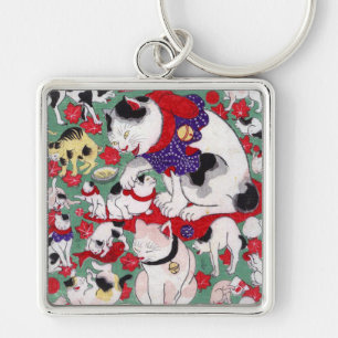 作 者 不 Katzen, Autor unbekannt Schlüsselanhänger