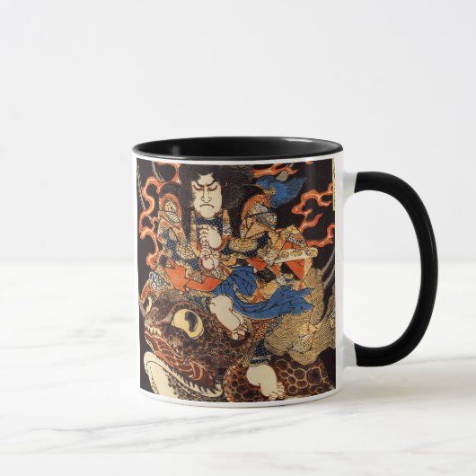侍と化け蛙, 国芳 Samurais und riesiger Frosch, Kuniyoshi, Tasse (Rechts)