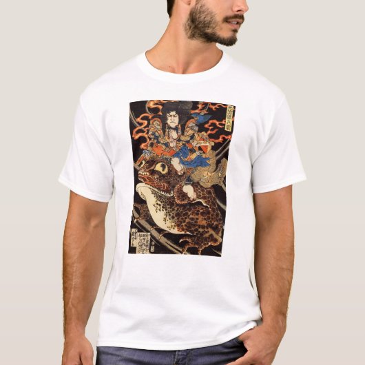 侍 と 化 蛙, 国 芳 Samurai und Riesenfrosch, Kuniyoshi,  T-Shirt (Vorderseite)