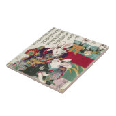 兎の歌舞伎役者, 芳藤 Schauspieler des Kaninchens, Fliese (Seite)