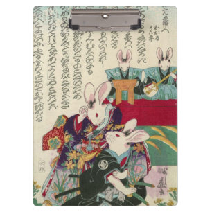 兎 歌 舞 役 者, の, zwei Schauspieler von Rabbit, Yoshif Klemmbrett