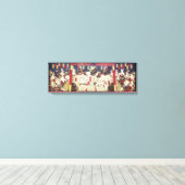 兎 相 撲, 芳 Sumo Rabbits, Yoshifuji, Ukiyo-e, Leinwanddruck (Insitu (Holzboden))