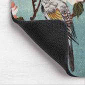 八重桜に鳥, 広重 Kirschblüte u. Vogel, Hiroshige, Ukiyoe Mousepad (Ecke)