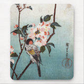 八重桜に鳥, 広重 Kirschblüte u. Vogel, Hiroshige, Ukiyoe Mousepad (Vorne)