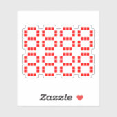 八 八 八 八 八 八 888888888 | Glückszahlen Aufkleber (Blatt)