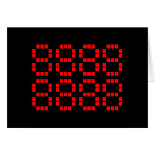 八 八 八 八 八 八 888888888   Lucky Numbers Card