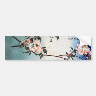 八 重 桜 鳥, 広 重 Cherry Blossom & Bird, Hiroshige, Uki Autoaufkleber