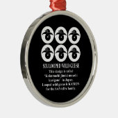 六 連 石 持 ち 地 抜 き ORNAMENT AUS METALL (Rechts)