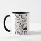 其のまま地口猫飼好五十三疋 （下）, 国芳 Katzen (3), Kuniyoshi, Tasse (Links)
