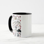 其のまま地口猫飼好五十三疋 （下）, 国芳 Katzen (3), Kuniyoshi, Tasse (Vorderseite Links)