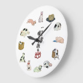 其のまま地口猫飼好五十三疋, 国芳 Katzen, Kuniyoshi, Ukiyo-e Große Wanduhr (Winkel)