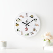 其のまま地口猫飼好五十三疋, 国芳 Katzen, Kuniyoshi, Ukiyo-e Große Wanduhr (Zuhause)