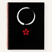 円相桜 Enso Sakura – Japan Zen Black Notebook Notizblock (Vorderseite)