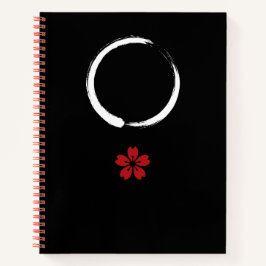 円相桜 Enso Sakura – Japan Zen Black Notebook Notizblock
