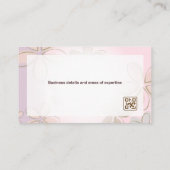 写真入り 花柄 パープル ピンク 美しい サロン スクール 美容 名刺♡ VISITENKARTE (Rückseite)