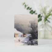 冬 の 牛 車 POSTKARTE (Stehend Vorderseite)