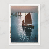 凪 静, 吉 博 Calm Wind, Hiroshi Yoshida, Woodcut Postkarte (Vorderseite)
