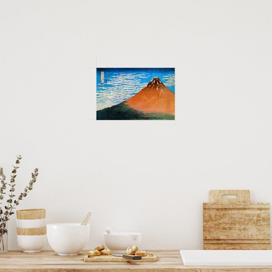 凱風快晴（赤富士）, 北斎 POSTER (Küche)