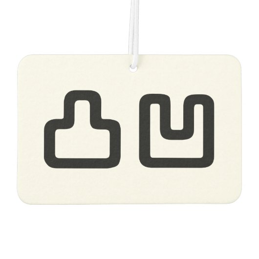 凸 凹 Dekoboko で こ ぼ こ Autolufterfrischer (Rückseite)