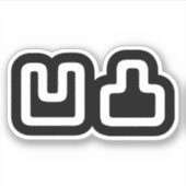 凹 凸 Outotsu お う つ と Aufkleber (Vorderseite)