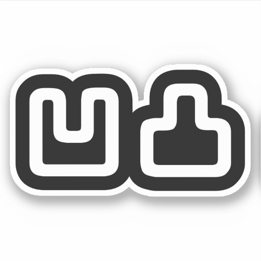 凹 凸 Outotsu お う つ と Aufkleber (Vorderseite)