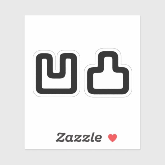 凹 凸 Outotsu お う つ と Aufkleber (Blatt)