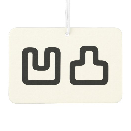 凹 凸 Outotsu お う つ と Autolufterfrischer (Rückseite)