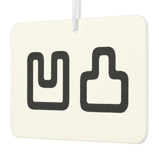 凹 凸 Outotsu お う つ と Autolufterfrischer (Links)