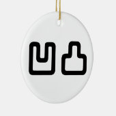 凹 凸 Outotsu お う つ と Keramik Ornament (Rechts)