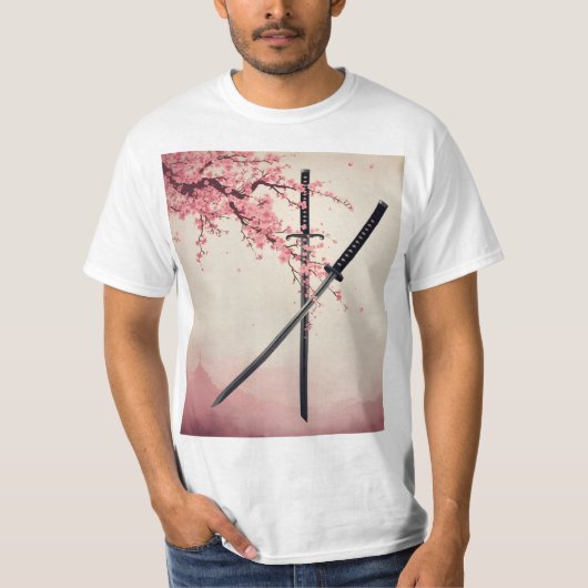「刀と散華(Katana to Sange)」 T-Shirt (Vorderseite)
