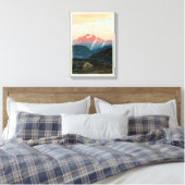 剣 山 旭, Mount Tsurugi, Hiroshi Yoshida, Woodcut Leinwanddruck (Insitu (Schlafzimmer))