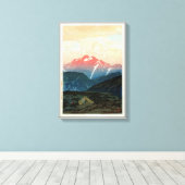 剣 山 旭, Mount Tsurugi, Hiroshi Yoshida, Woodcut Leinwanddruck (Insitu (Holzboden))