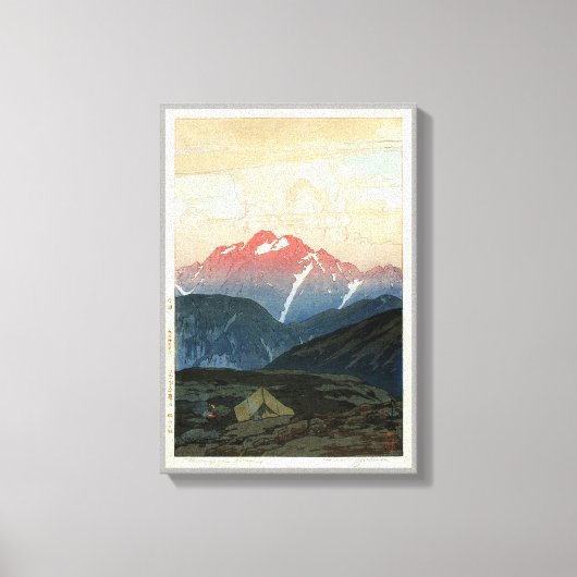 剣 山 旭, Mount Tsurugi, Hiroshi Yoshida, Woodcut Leinwanddruck (Vorderseite)