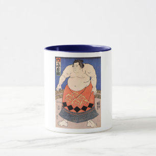 力 士, 国 Sumo Wrestler, Kuniyoshi Tasse