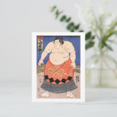 力 士, 国 Sumo Wrestler, Kuniyoshi, Ukiyo-e Postkarte (Stehend Vorderseite)