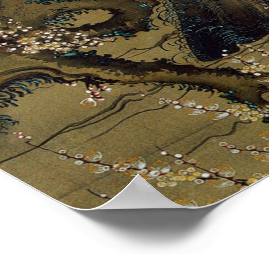 動植綵絵(2)梅花小禽図, 伊藤若冲 POSTER (Ecke)