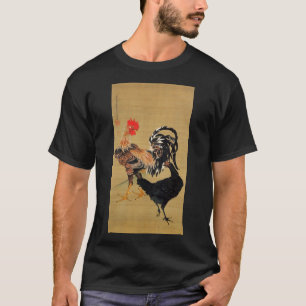 動植綵絵 (7) 大鶏雌雄図, 伊藤若冲 T-Shirt