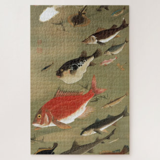 動 植 絵(28)群 図, 魚, 綵 PUZZLE