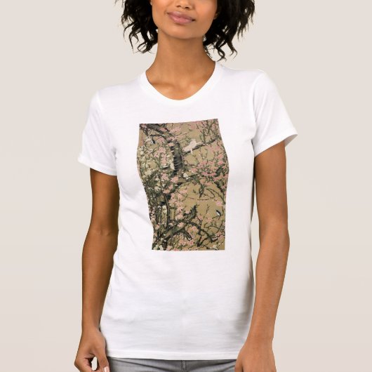 動 綵 絵(18)桃 小 植, 花 T-Shirt (Vorderseite)