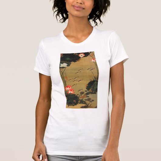 動 綵 絵(7)蓮 遊 植, 池 T-Shirt (Vorderseite)